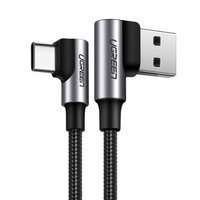 Ugreen USB - USB Typ C angled cable Quick Charge 3.0 QC3.0 3 A 0.5 m gray (US176 20855)