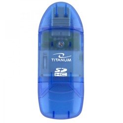 TITANUM TA101B SDHC USB 2.0 CARD READER BLUE